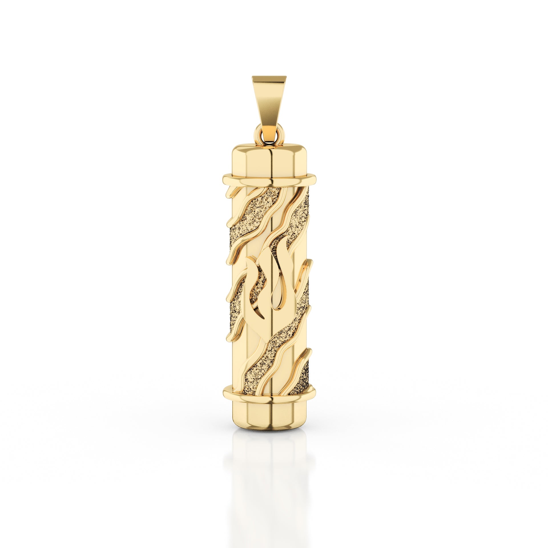 Eternal Flame Mezuzah Pendant