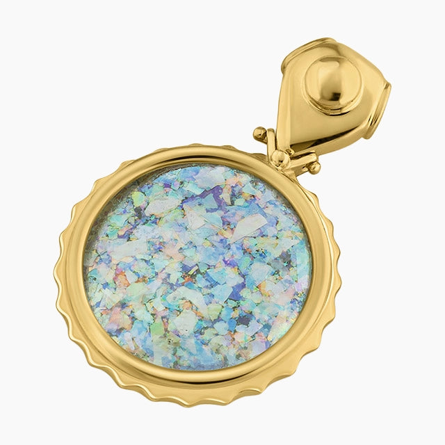 Heritage 14K Gold Roman Glass Pendant