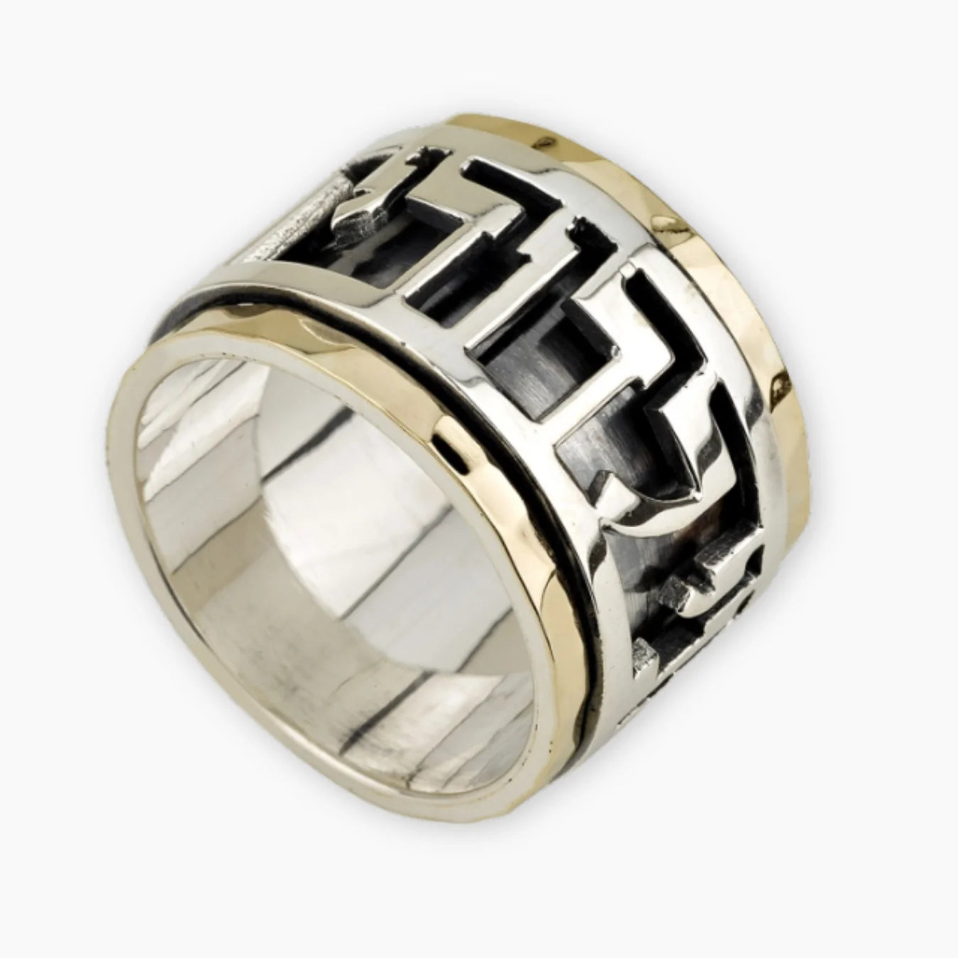 Bague tournante en argent et or 14 carats Ani Ledodi