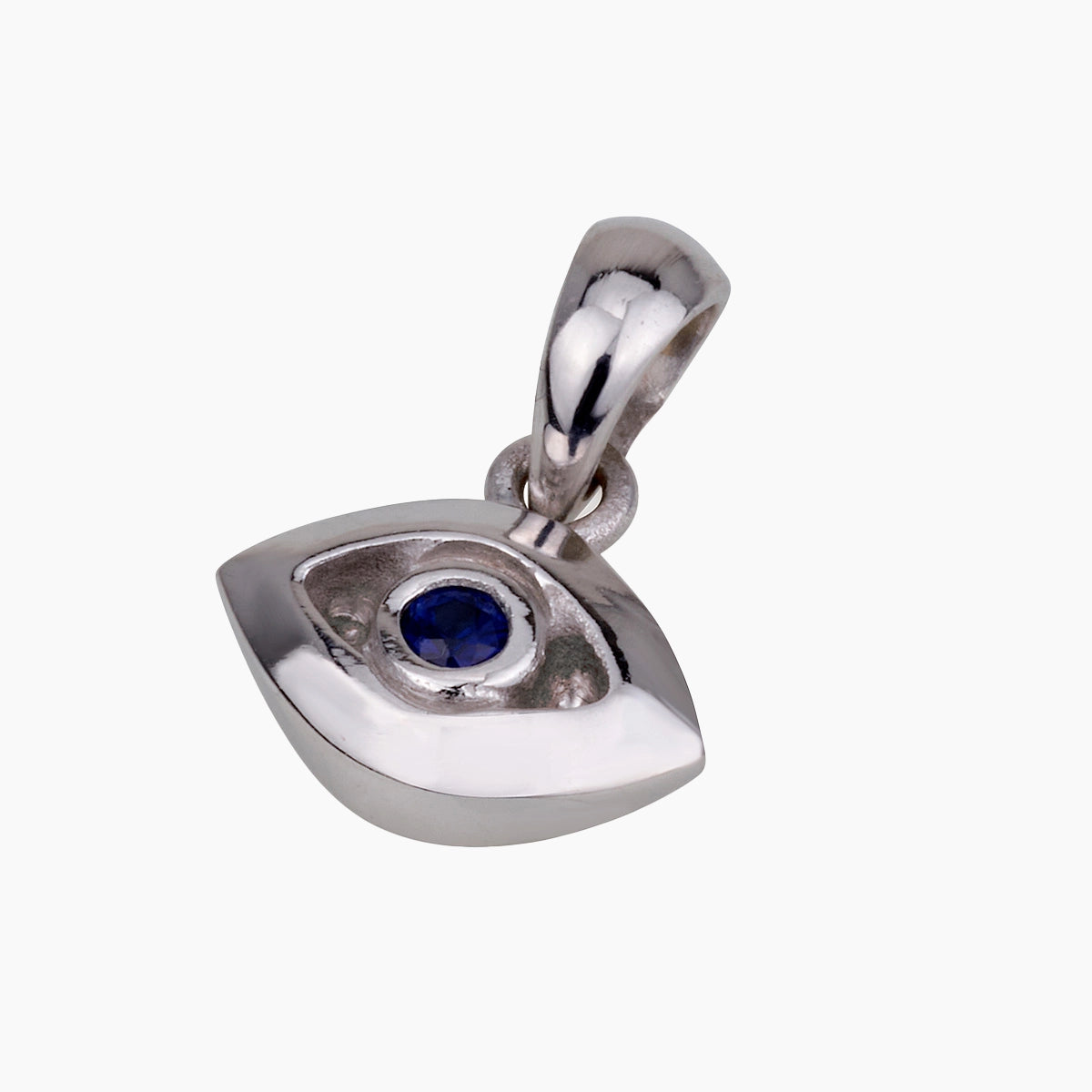 Colgante de ojo de oro de 14 quilates con zafiro