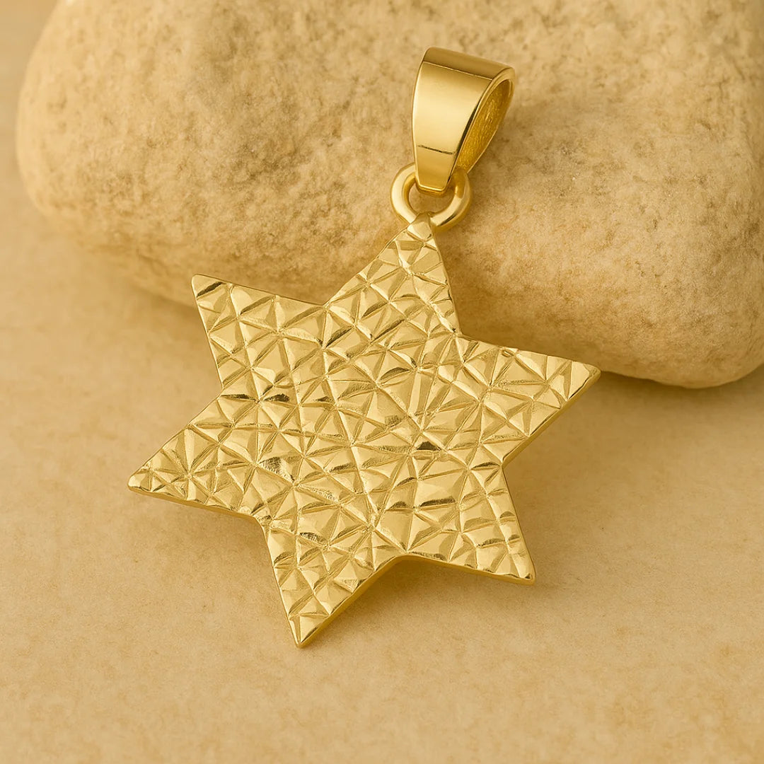 Beloved Classic 14K Gold Star of David Pendant