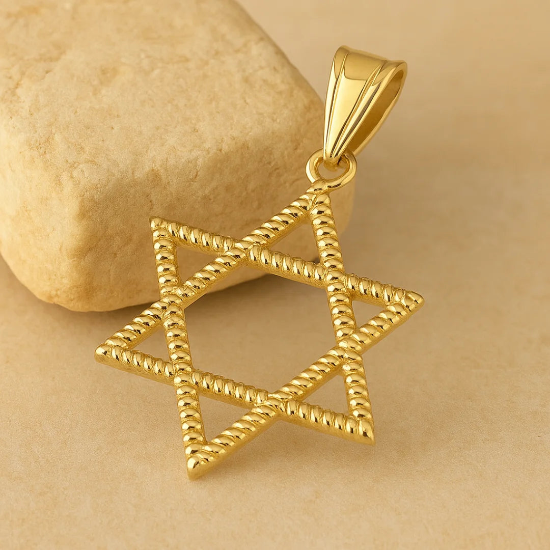 Refined 14K Gold Star of David