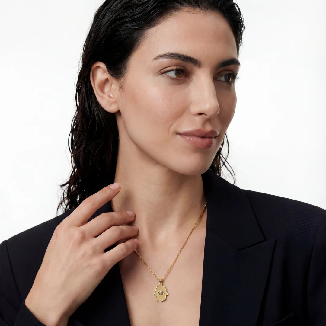 Classic Hamsa & Evil Eye Pendant