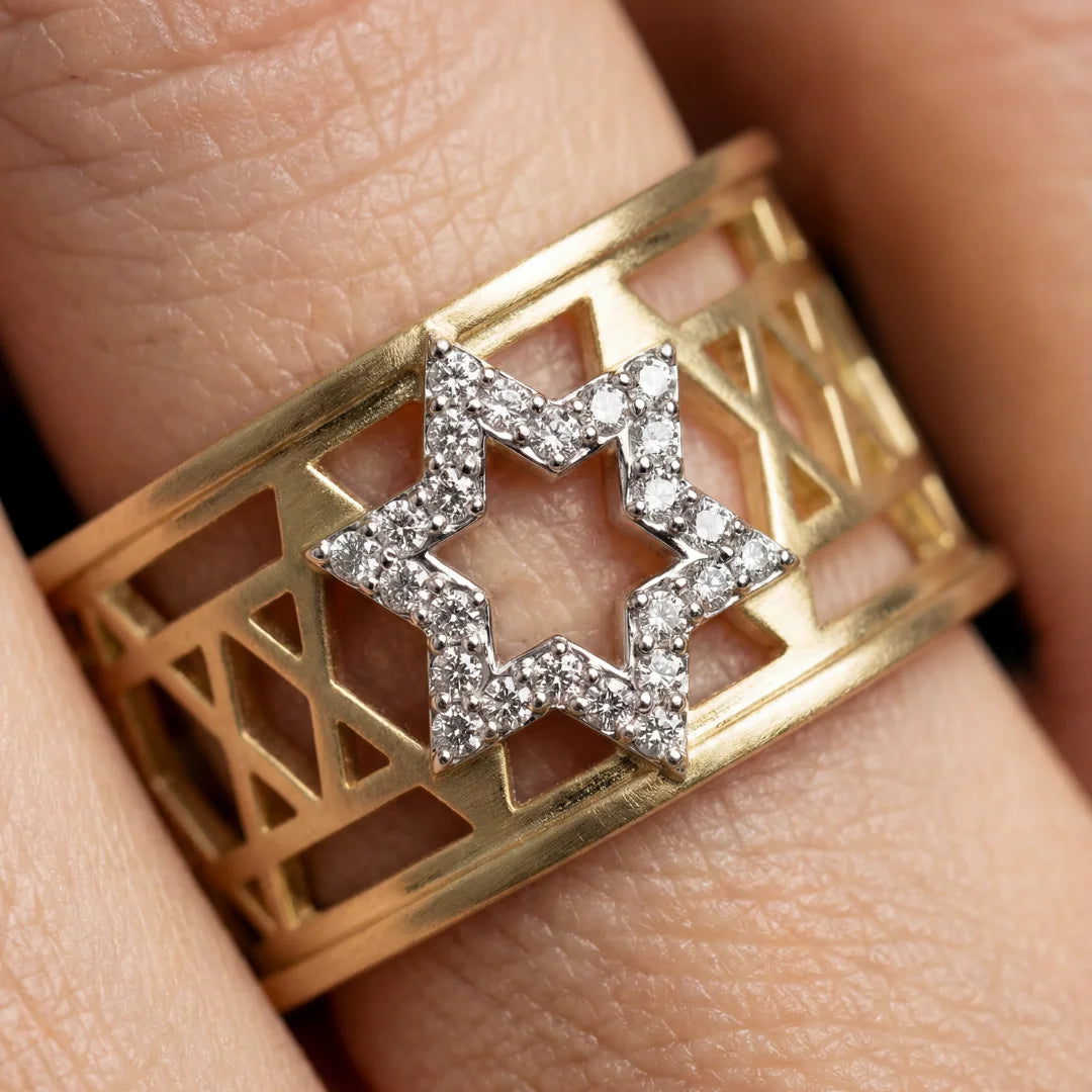 Bague éternité Étoile de David