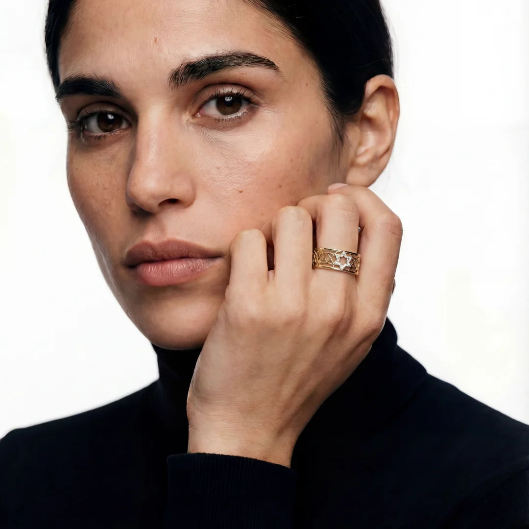 Bague éternité Étoile de David