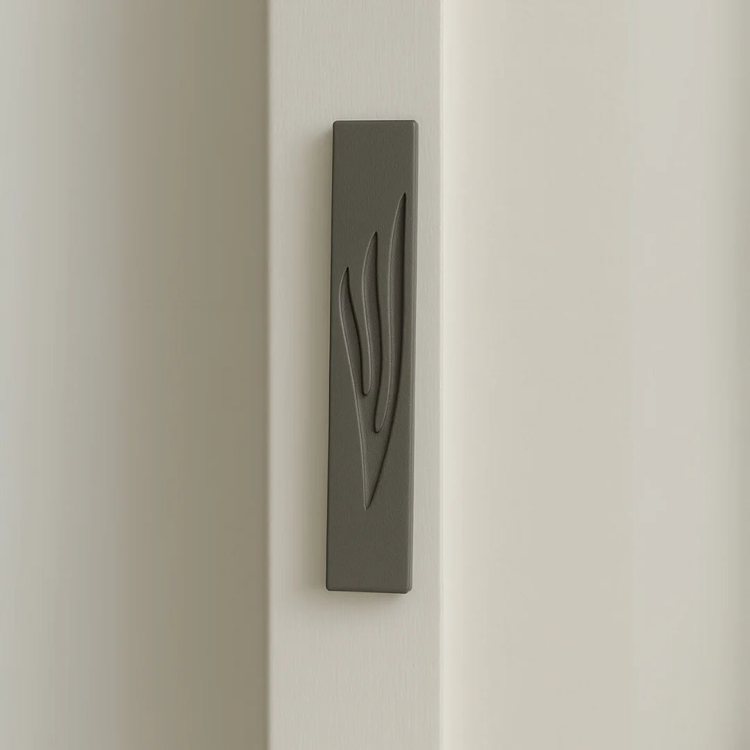 Shin Flame Mezuzah - Concrete Collection