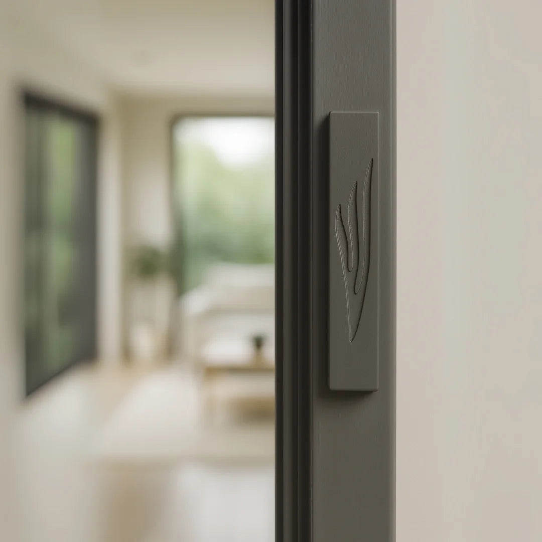 Shin Flame Mezuzah - Concrete Collection