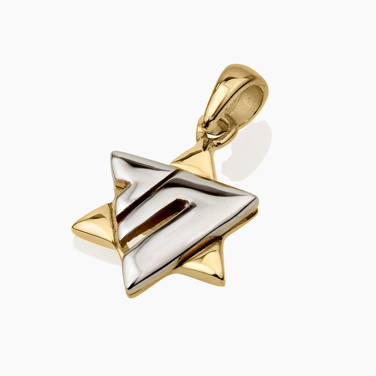 Eternal 14K Gold Star of David Pendant With Chai