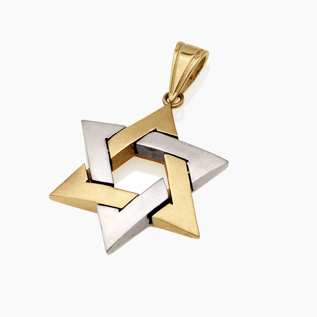 Colgante de estrella de David de dos tonos en oro de 14 quilates Heritage