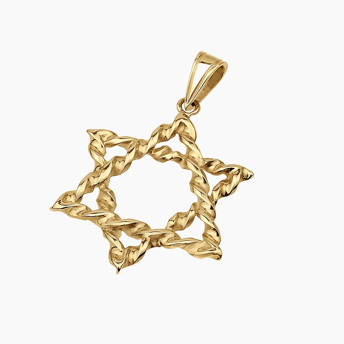 Magnifique pendentif étoile de David en or 14 carats