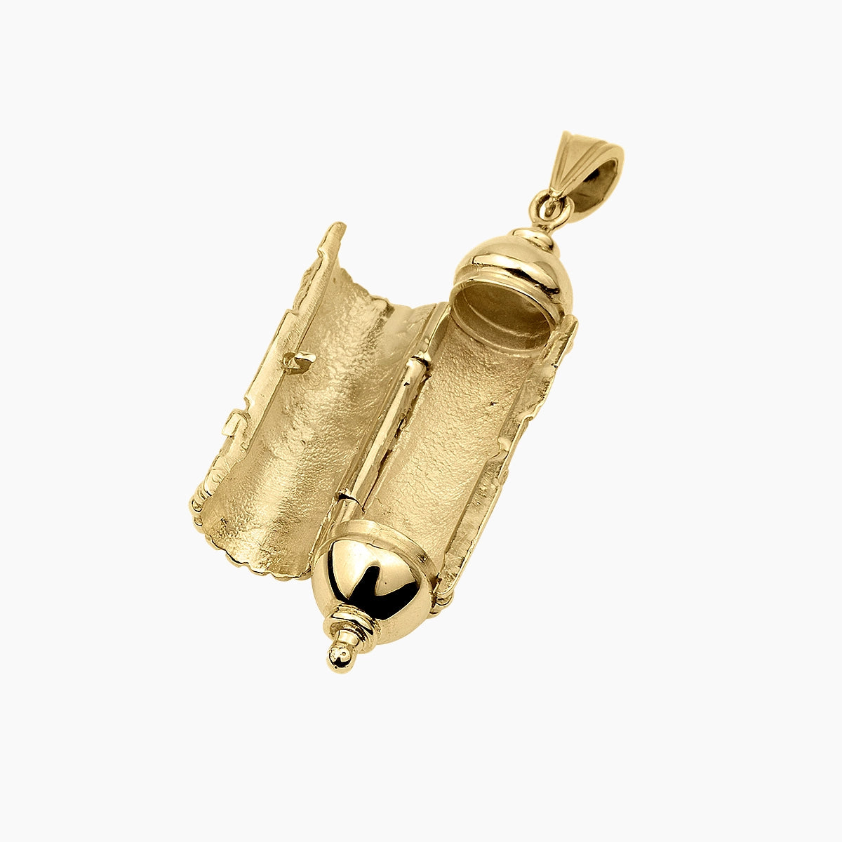 Colgante de mezuzá de Jerusalén de oro de 14 quilates Heritage