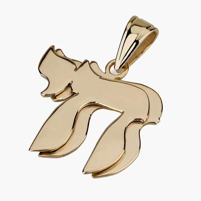 14K Gold Layered Chai Pendant