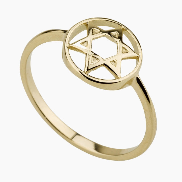 Eternal 14K Gold Star of David Ring