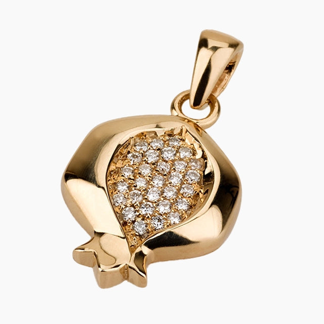 Heritage Deluxe 18K Pomegranate Pendant with Diamonds