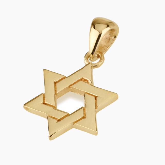 Graceful 14K Gold Star of David