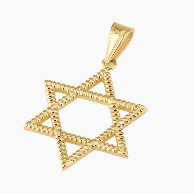 Refined 14K Gold Star of David