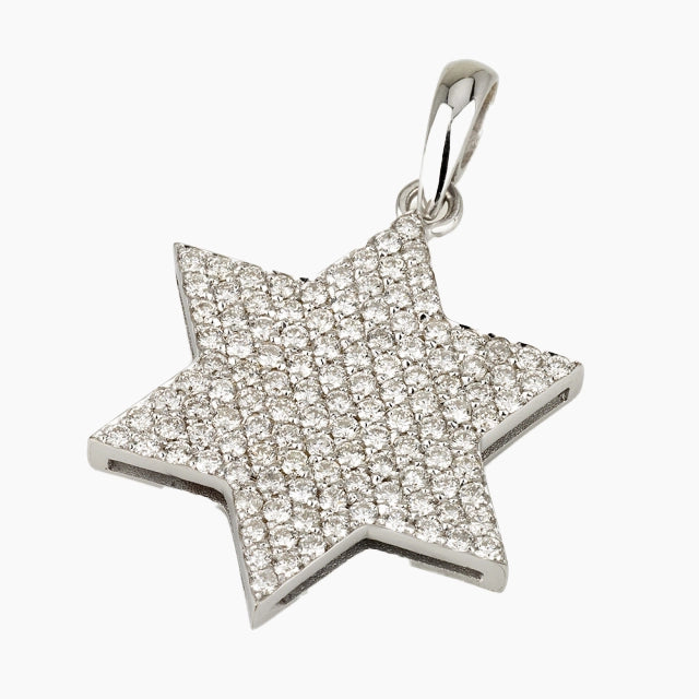 Colgante Eternal Deluxe de Estrella de David en Oro de 18 quilates con Diamantes
