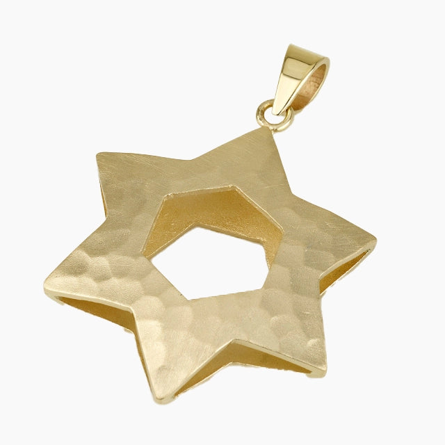 Pendentif étoile de David éternelle en or 14 carats