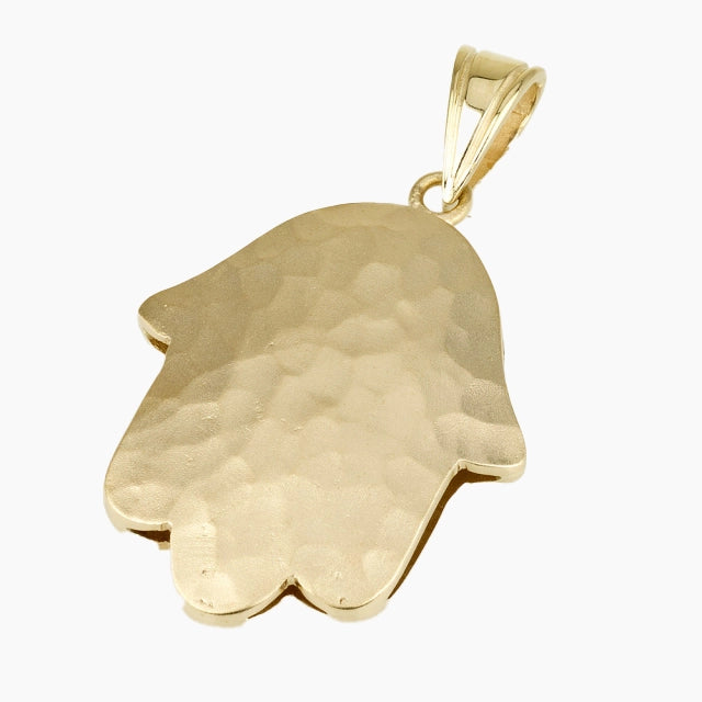 Colgante de Hamsa de oro de 14 quilates