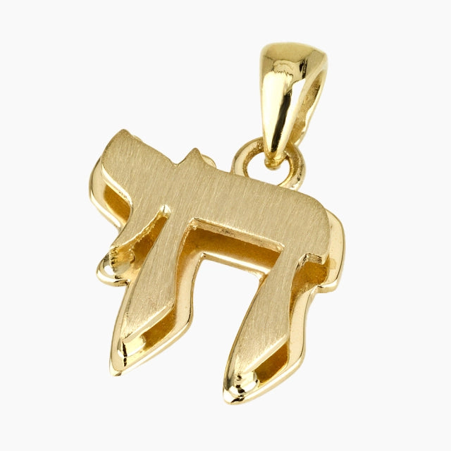 Pendentif Chai en or 14 carats