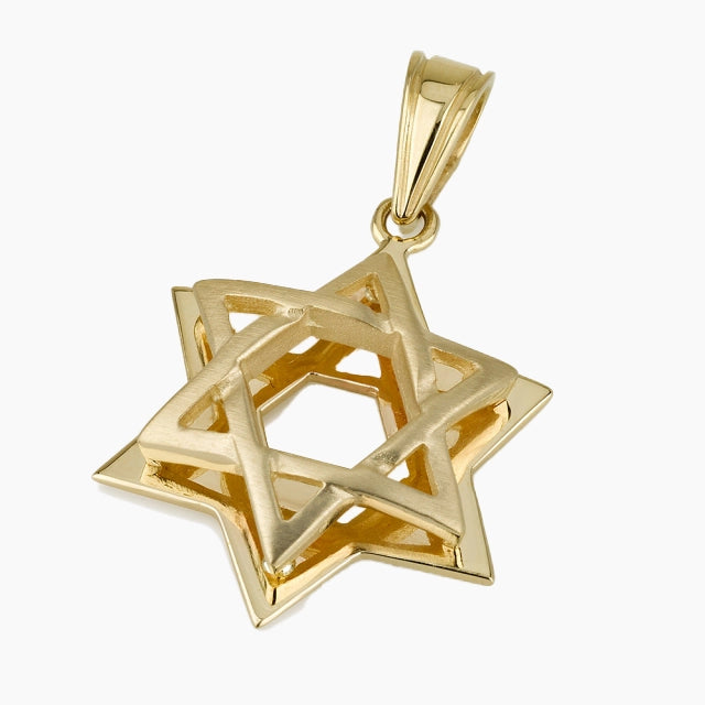 Divine 14K Gold Star of David Pendant