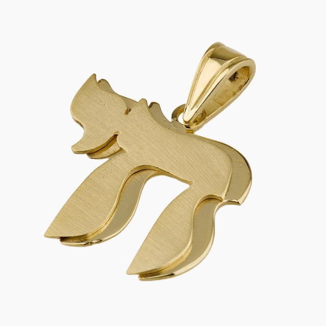 Colgante Chai noble de oro de 14 quilates