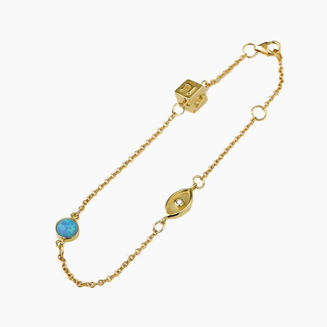14k gold Jewish Bracelet