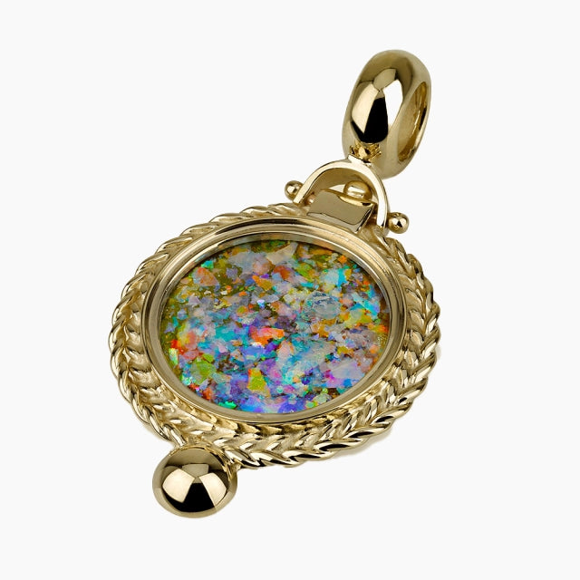 Blessed 14K Gold Roman Glass pendant