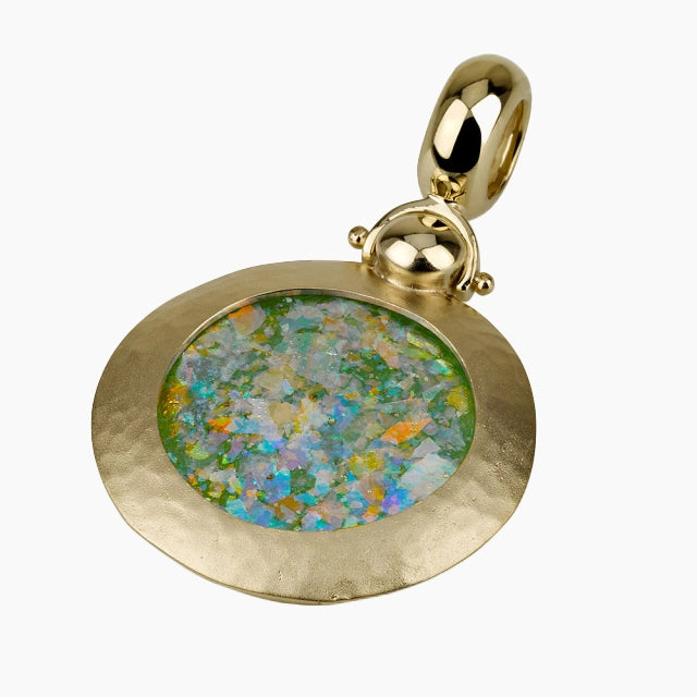 Eternal 14K Gold Roman Glass pendant