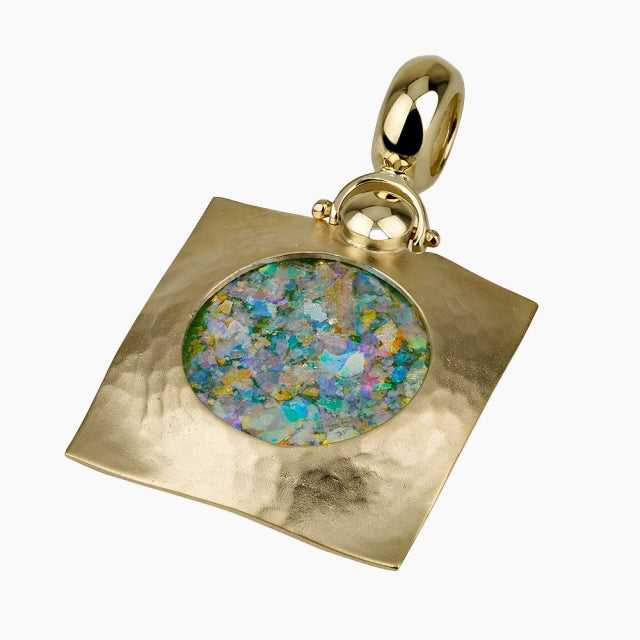 Timeless 14K Gold Roman Glass pendant