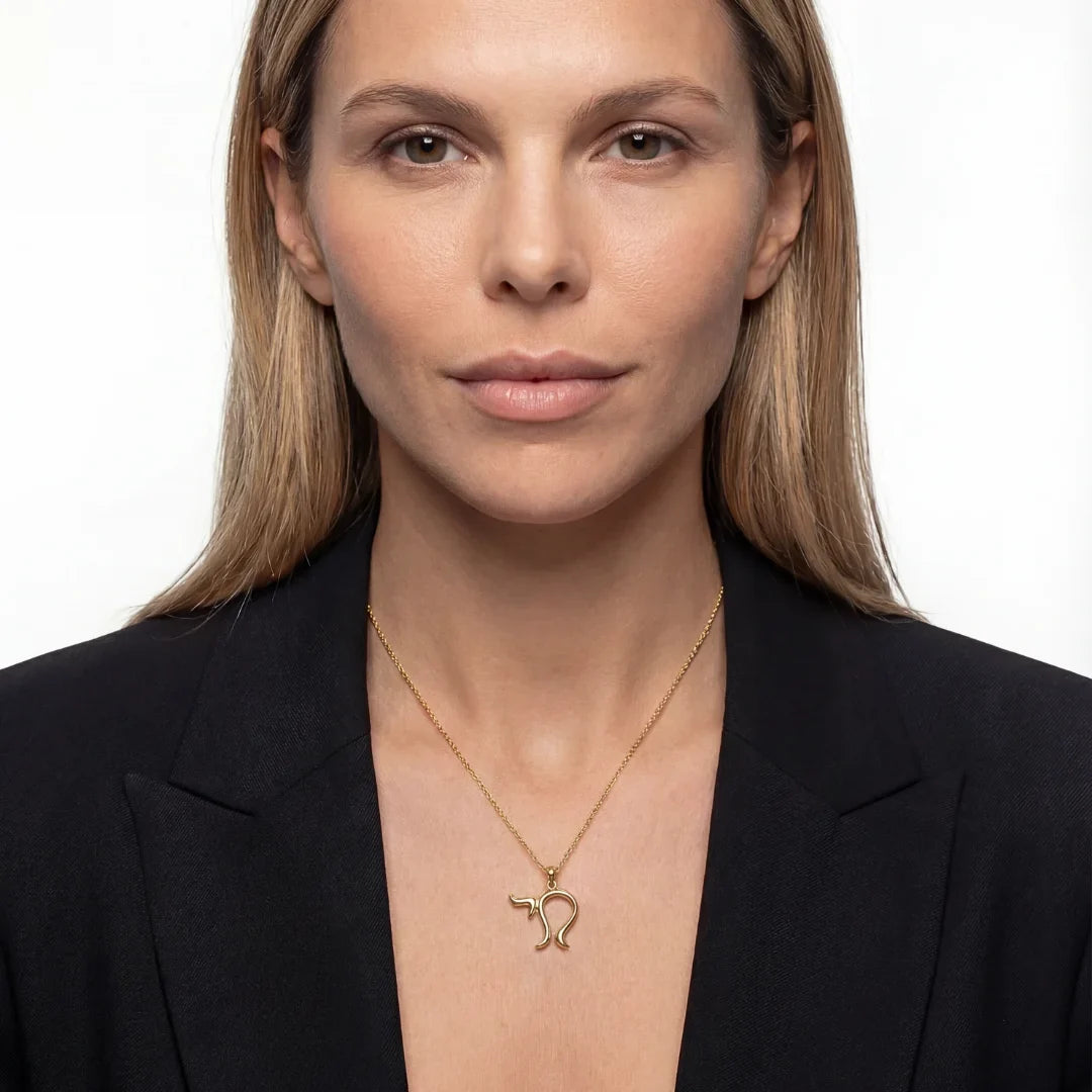 14k gold - Chai Timeless Necklace in solid 14K gold, handcrafted in Israel