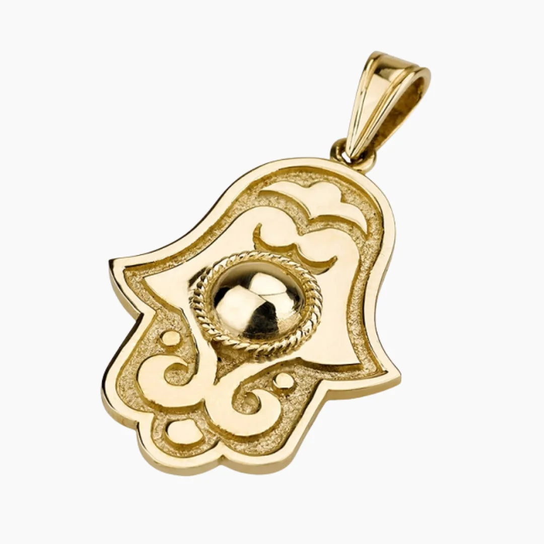 14K Gold Hamsa Pendant