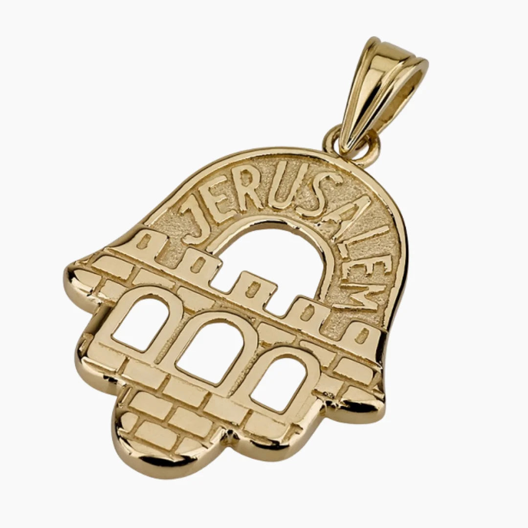 Noble 14K Gold Hamsa Pendant