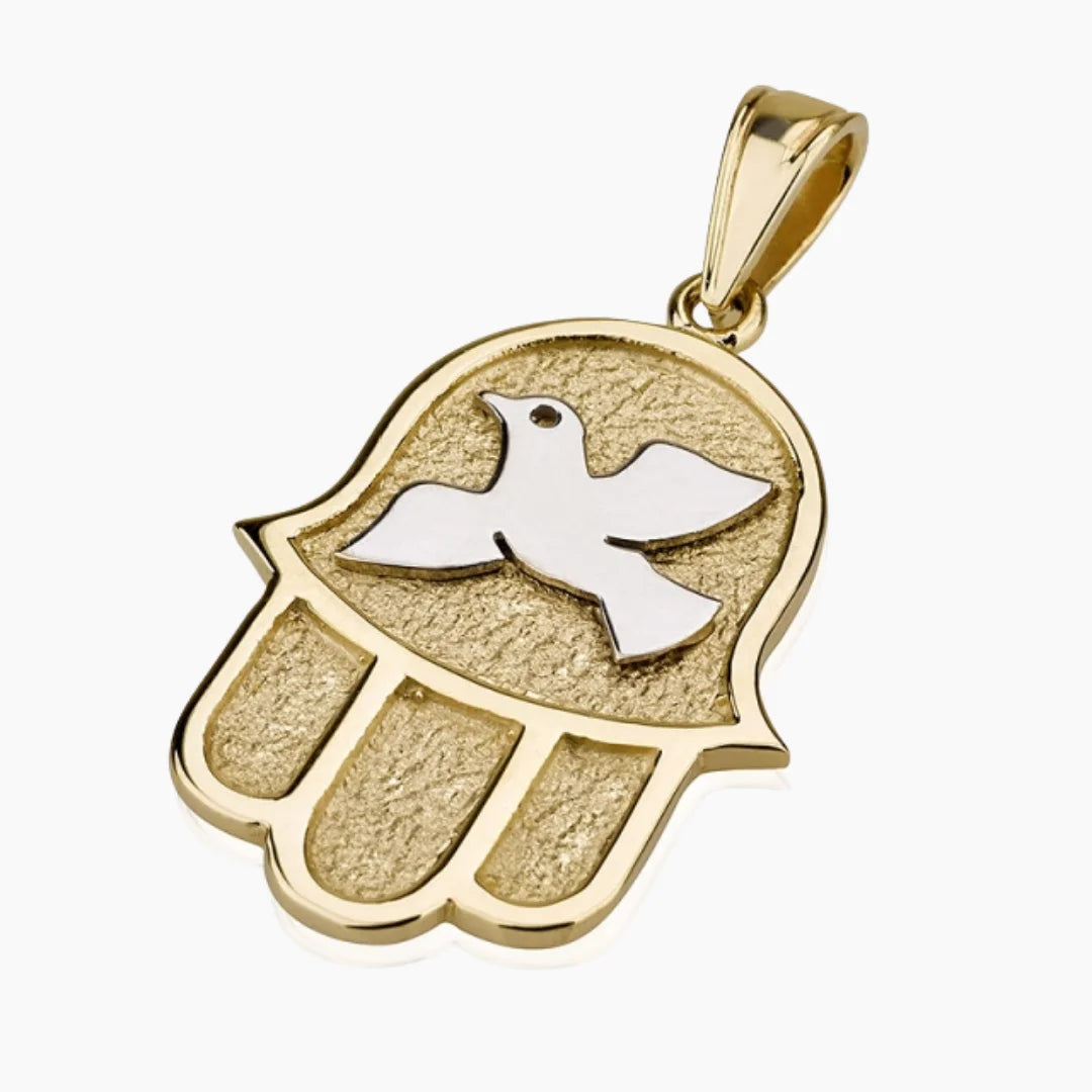 Blessed 14K Gold Hamsa Pendant