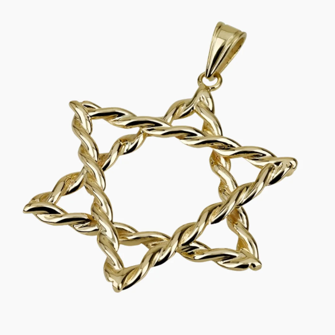 Beloved Blessed 14K Gold Star of David Pendant