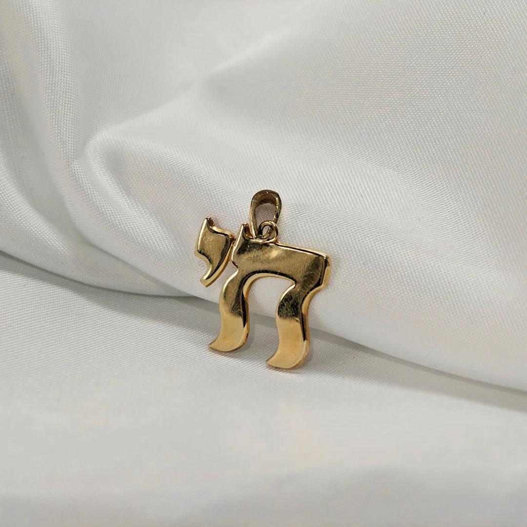 Blessed 14K Gold Chai Pendant