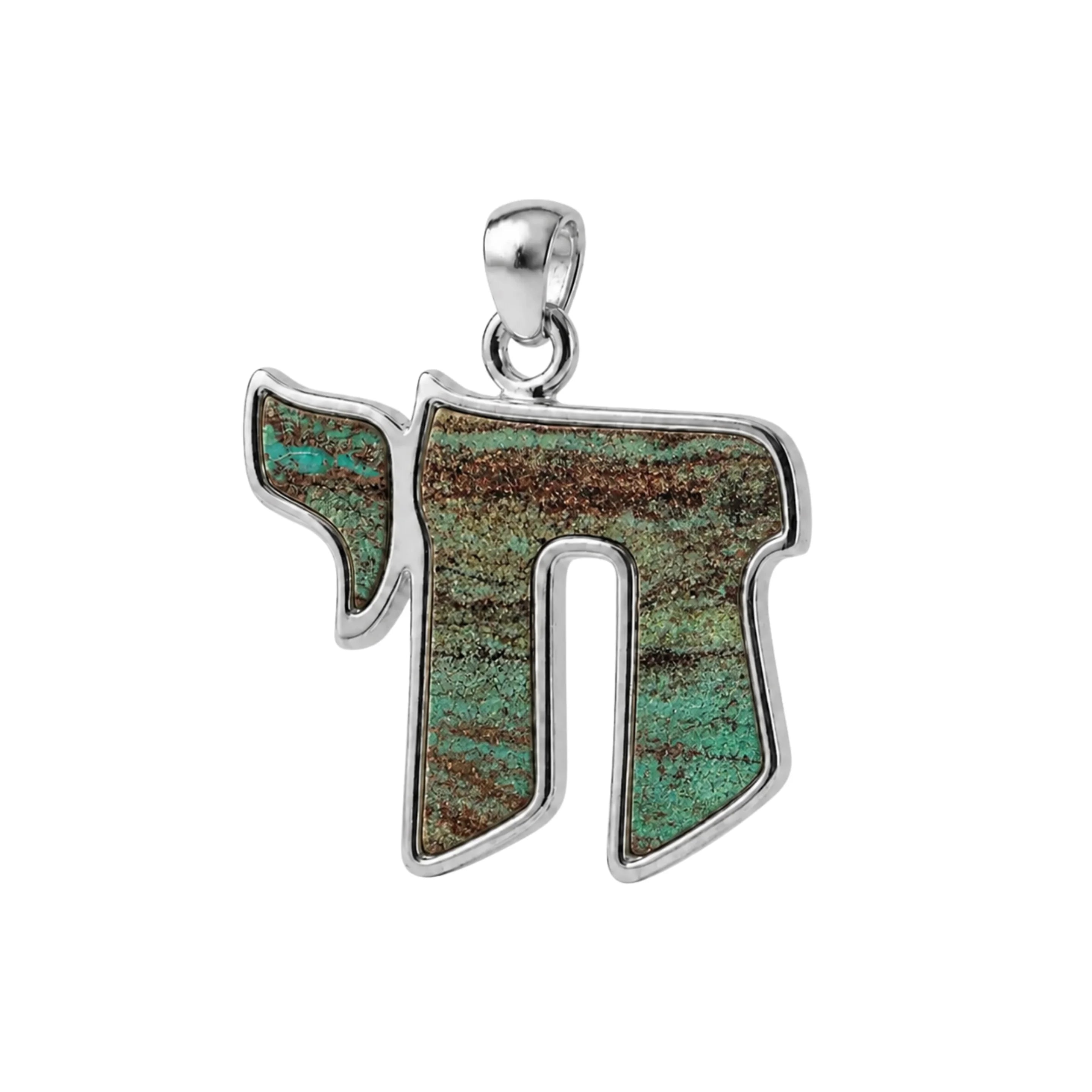 14K White Gold Desert Green
