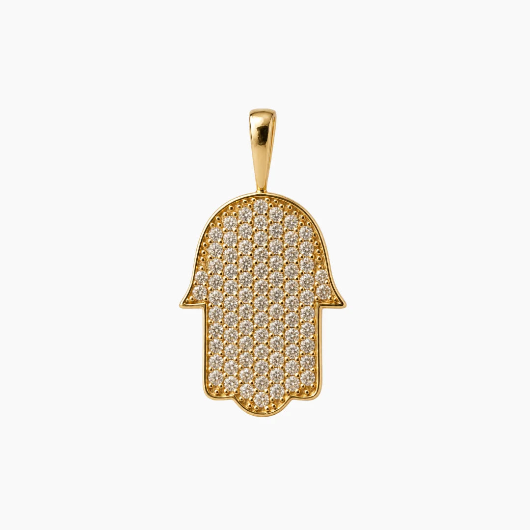 Eilat Stone & Diamonds Hamsa Necklace