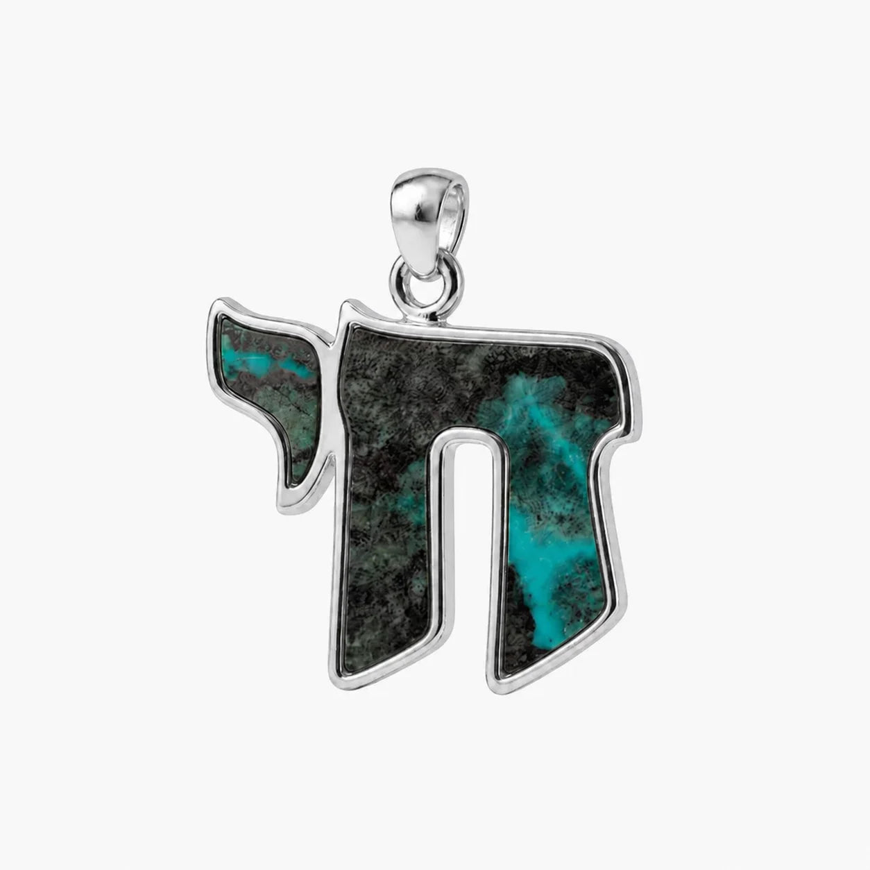 14K White Gold Electric Blue