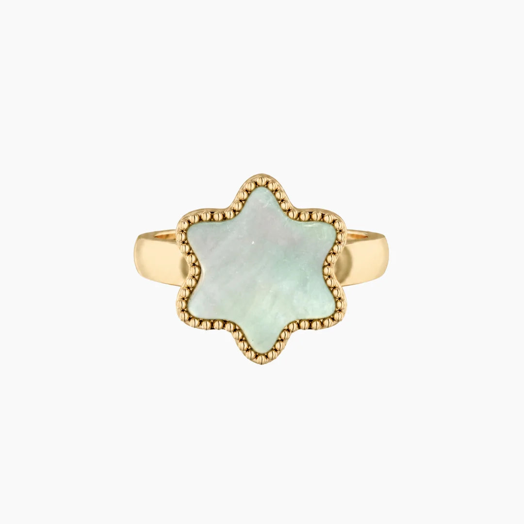 Tyferet Symbol Mother of Pearl Ring