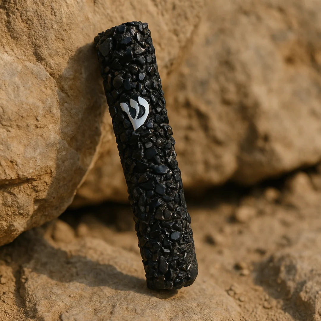 Onyx Gemstone Mezuzah - Eternal Collection