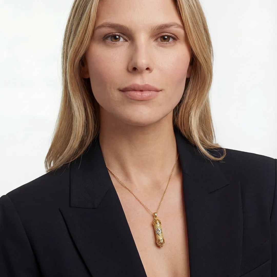 Pendentif Mézouza bicolore en SOD