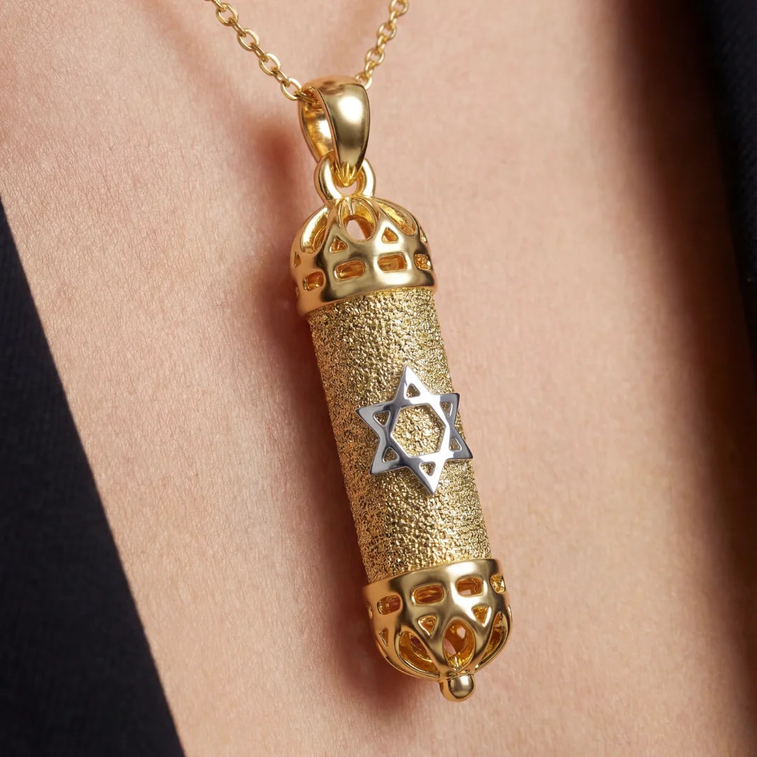 Pendentif Mézouza bicolore en SOD