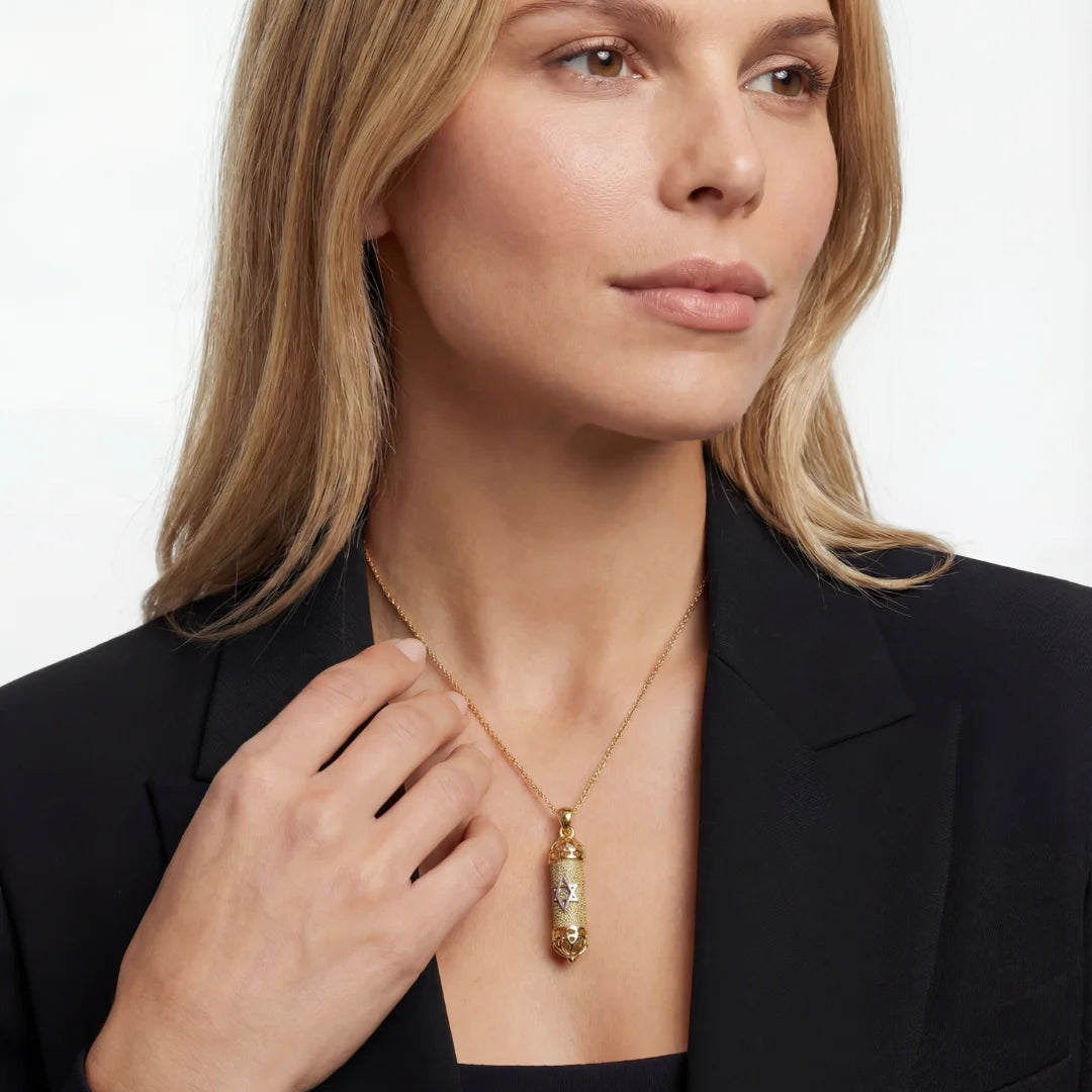 Pendentif Mézouza bicolore en SOD