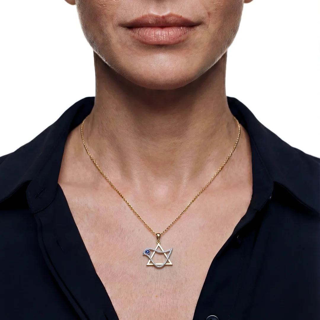 Pendentif Colombe de la Paix en Diamants et Pierres Précieuses