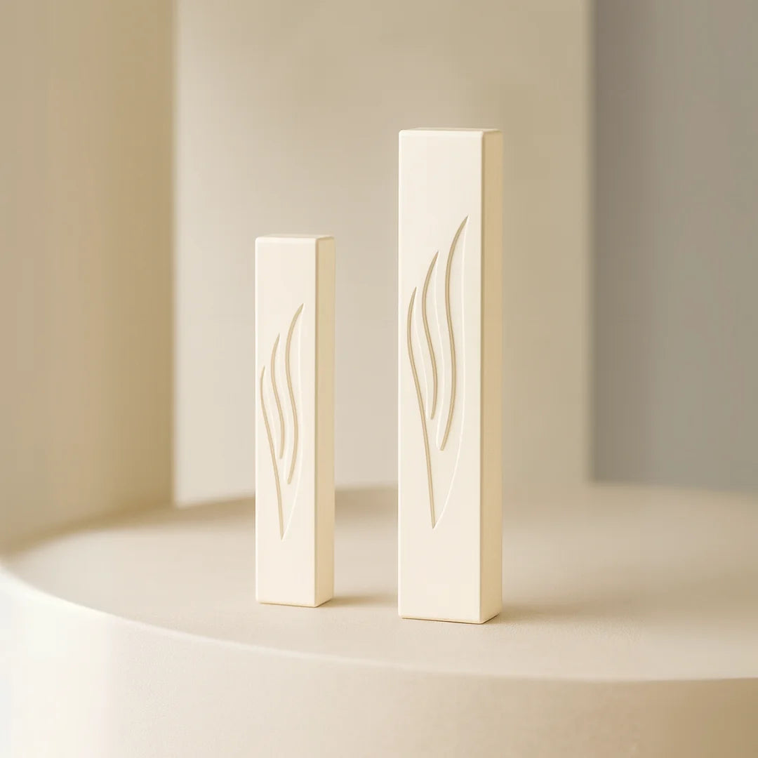 Shin Flame Mezuzah - Concrete Collection