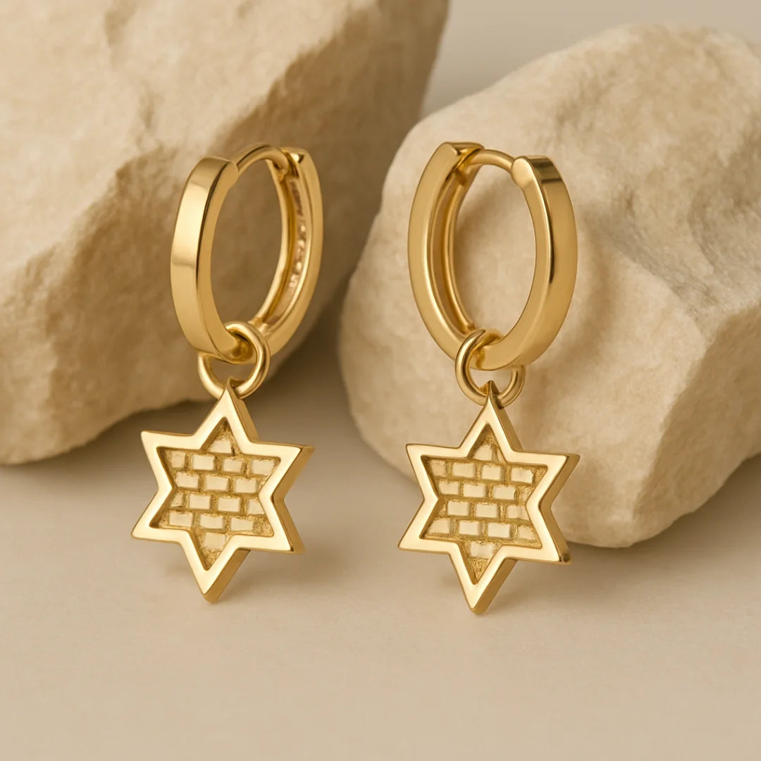 Star of David and Jerusalem Earrings
