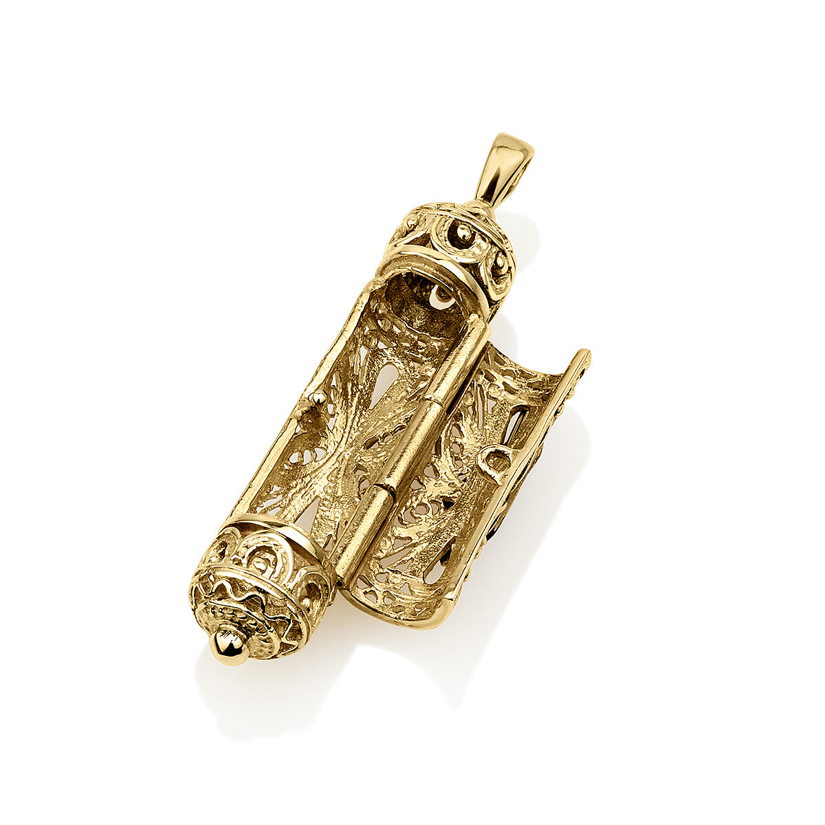 Graceful 14K Gold Mezuzah Pendant