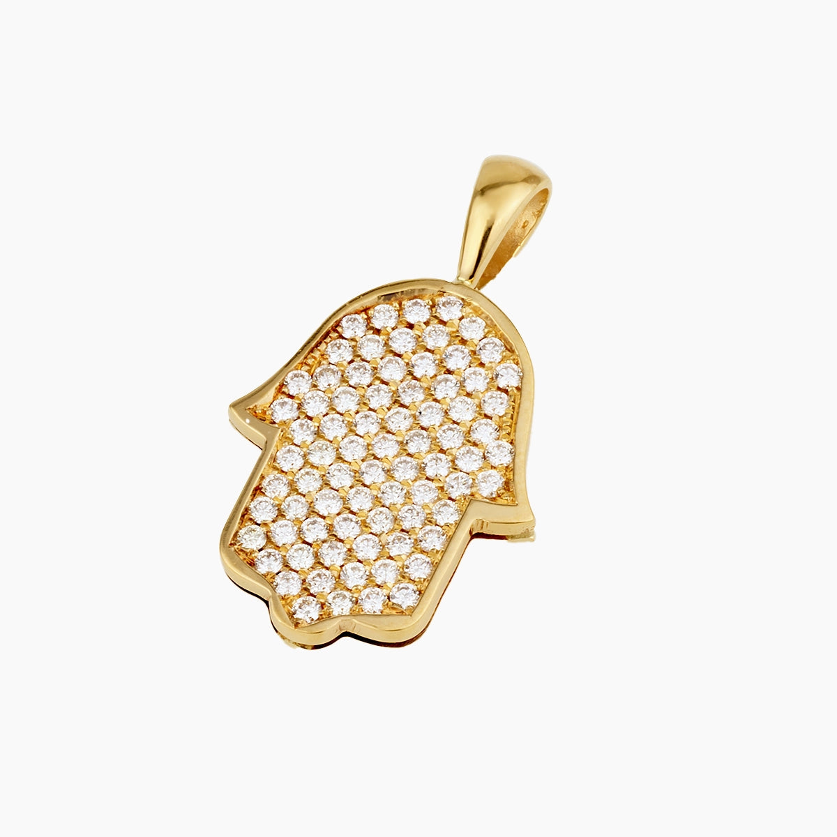 Pendentif Hamsa éternel en or 18 carats avec diamants