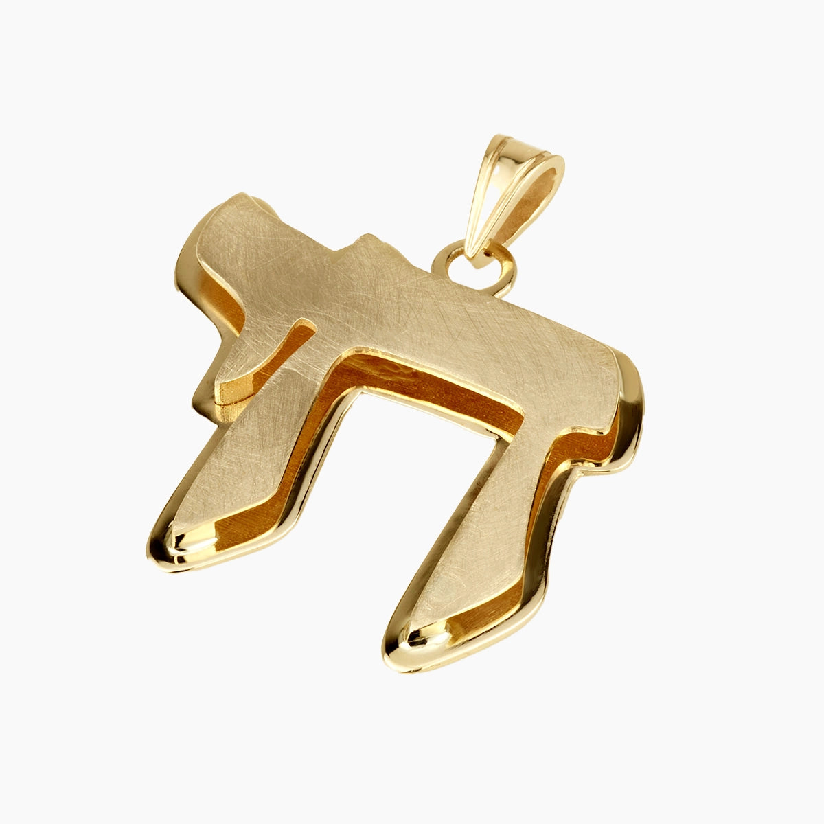 Pendentif Chai raffiné en or 14 carats